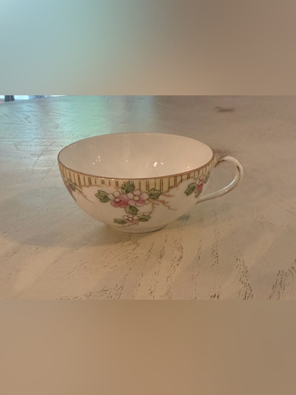 Antique Nippon Japan Hand Painted Porcelain Tea Cup circa 1900